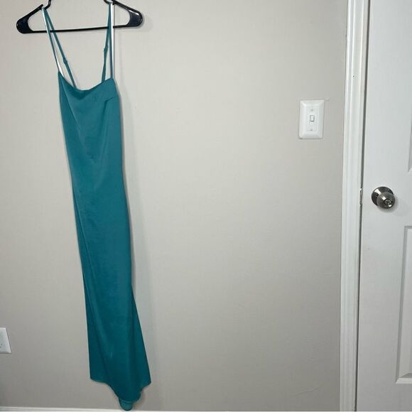 Revolve LULUS Power of Chic Tie Back Satin Evening Midi Dress - Picture 5 of 12